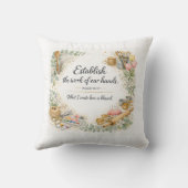 Psalm 90:17 Bible Verse, Messianic Jewish Decor クッション (裏面)