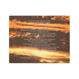 Psalm 91サンセットメタルウォールアート メタルプリント