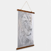 Psalm 91バイブルアートライオンヘッドクリスチャンウッド 吊り下げ型タペストリー (傾斜あり)