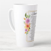 Psalm 91フローラ幾何図枠 カフェラテマグ (左アングル)