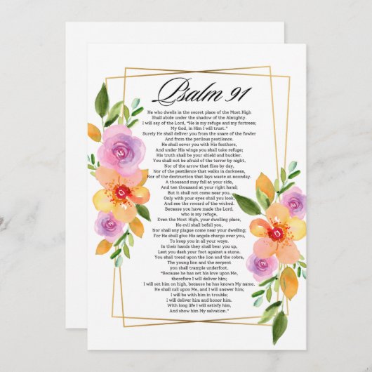 Psalm 91フローラ幾何図枠 シーズンカード (正面/裏面)