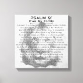 Psalm 91ライオンのアートワーク素朴ファミリーホームデコール キャンバスプリント (正面)
