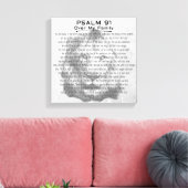 Psalm 91ライオンのアートワーク素朴ファミリーホームデコール キャンバスプリント (インサイチュ (リビング))