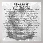 Psalm 91家族のホームポスターのためのライオンのアートワーク ポスター (正面)