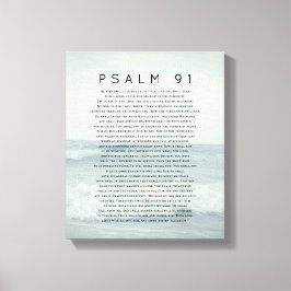 Psalm 91沿岸ビーチ波キャンバス印刷 キャンバスプリント