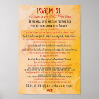 PSALM 91祈りの言葉 ポスター