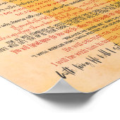 PSALM 91祈りの言葉 ポスター (角)