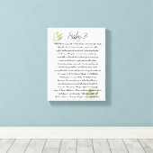 Psalm 91聖なる書物、 経典バイブルアートウォーター葉カラー キャンバスプリント (インサイチュ (ウッドフロア))