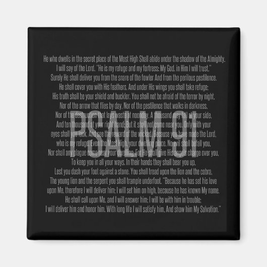 Psalm 91聖なる書物、 経典マグネットfor Home or Office マグネット (正面)