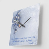 Psalm 91@正方形 スクエア壁時計 (傾斜)