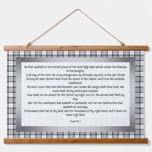 Psalm 91:1-7 吊り下げ型タペストリー (正面)