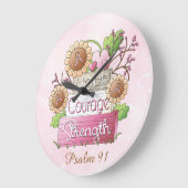 Psalm 91#2丸型（大） ラージ壁時計 (傾斜)