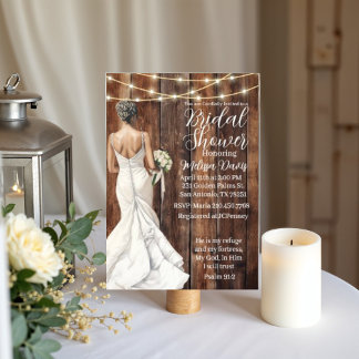 Psalm 91:2 Bridal Shower Invitation 招待状