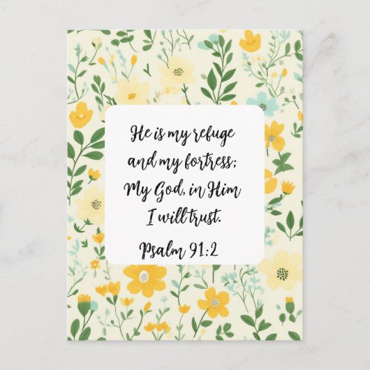 Psalm 91:2 Christian greeting Card ポストカード (正面)