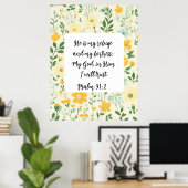 Psalm 91:2 Christian Poster ポスター (ホームオフィス)