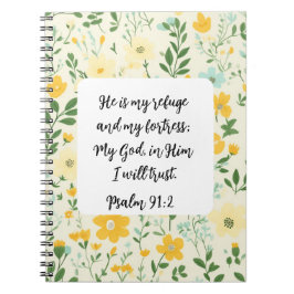 Psalm 91:2 Christian Spiral Photo Notebook ノートブック