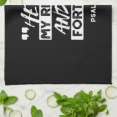 Psalm 91:2 – My Refuge and My Fortress Christian キッチンタオル (折り畳み)