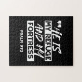 Psalm 91:2 – My Refuge and My Fortress Christian ジグソーパズル (横)