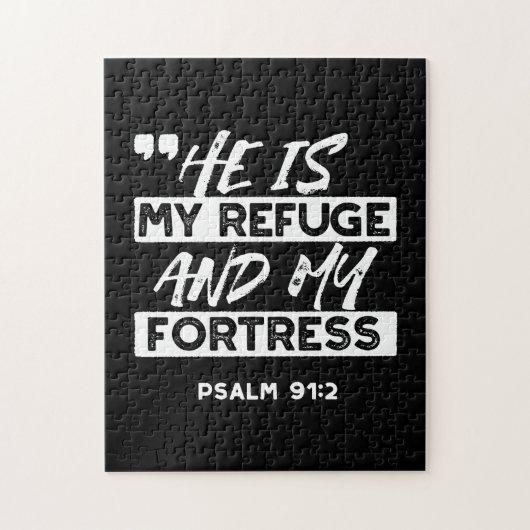 Psalm 91:2 – My Refuge and My Fortress Christian ジグソーパズル (縦)