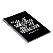 Psalm 91:2 – My Refuge and My Fortress Christian ノートブック (右側)