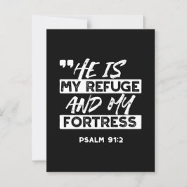 Psalm 91:2 – My Refuge and My Fortress Christian ポストカード