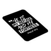 Psalm 91:2 – My Refuge and My Fortress Christian マグネット (右側)