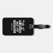 Psalm 91:2 – My Refuge and My Fortress Christian ラゲッジタグ (裏面横)