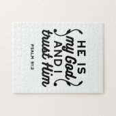 Psalm 91:2 – Trust in God Christian Bible Verse ジグソーパズル (横)