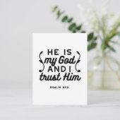 Psalm 91:2 – Trust in God Christian Bible Verse ポストカード (スタンド正面)