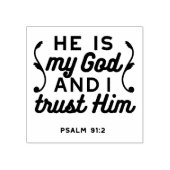 Psalm 91:2 – Trust in God Christian Bible Verse ラバースタンプ (インプリント)