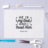 Psalm 91:2 – Trust in God Christian Bible Verse 薄葉紙 (クラフト)