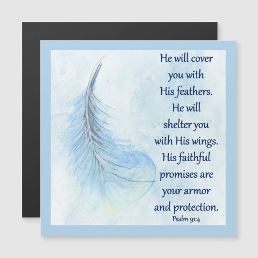 Psalm 91:4マグネットカード (正面/裏面)