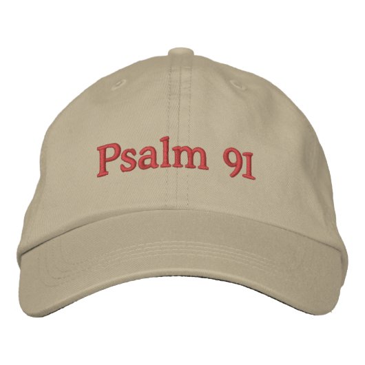Psalm 91 Classic Embroidered Hat 刺繍入りキャップ (正面)
