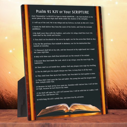 Psalm 91 gifts or Your Favorite Scripture Plaque, フォトプラーク