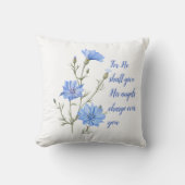 Psalm 91  He Shall Give His Angels Inspirational クッション (正面)