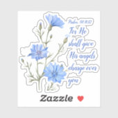 Psalm 91  He Shall Give His Angels Inspirational シール (シート)