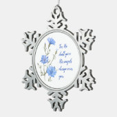 Psalm 91  He Shall Give His Angels Inspirational スノーフレークピューターオーナメント (右)