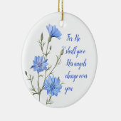 Psalm 91  He Shall Give His Angels Inspirational セラミックオーナメント (右)