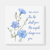 Psalm 91  He Shall Give His Angels Inspirational マグネット (正面)