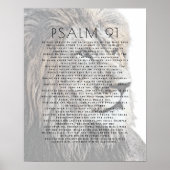 Psalm 91 Lion Head Christian Poster ポスター (正面)
