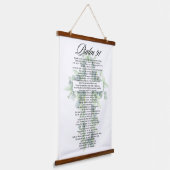 Psalm 91 Religious Cross with Eucalyptus Christian 吊り下げ型タペストリー (傾斜あり)