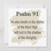 Psalm 91 Scripture Card – Print or Download 招待状 (正面)
