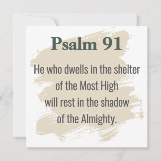 Psalm 91 Scripture Card – Print or Download 招待状