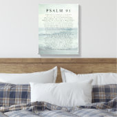 Psalm 91 Scripture Soft Aqua Blue Calm Beach キャンバスプリント (インサイチュ (寝室))