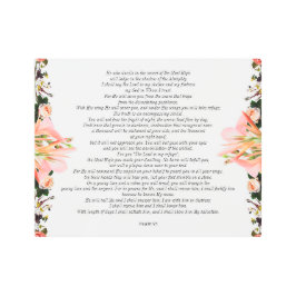 Psalm 91 Twigフラワーメ縁どタルウォールアート メタルプリント