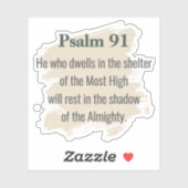 Psalm 91 Vinyl Sticker – He Who Dwells シール (シート)