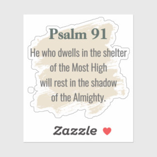 Psalm 91 Vinyl Sticker – He Who Dwells シール