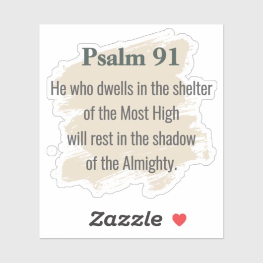 Psalm 91 Vinyl Sticker – He Who Dwells シール (シート)