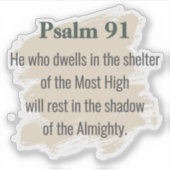 Psalm 91 Vinyl Sticker – He Who Dwells シール (正面)