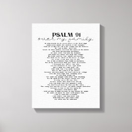 Psalm 91 Wall Decor Over Your Family キャンバスプリント